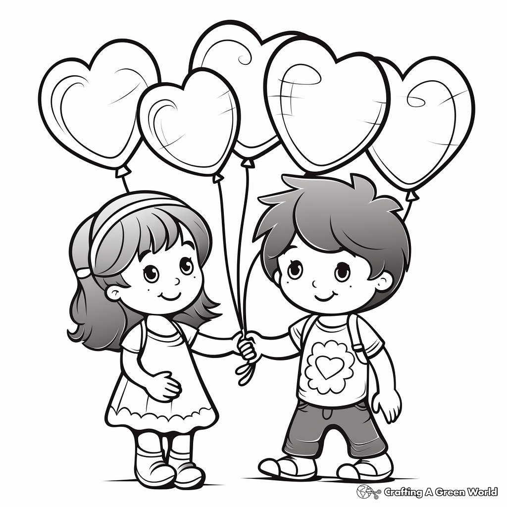 Valentine coloring pages for toddlers