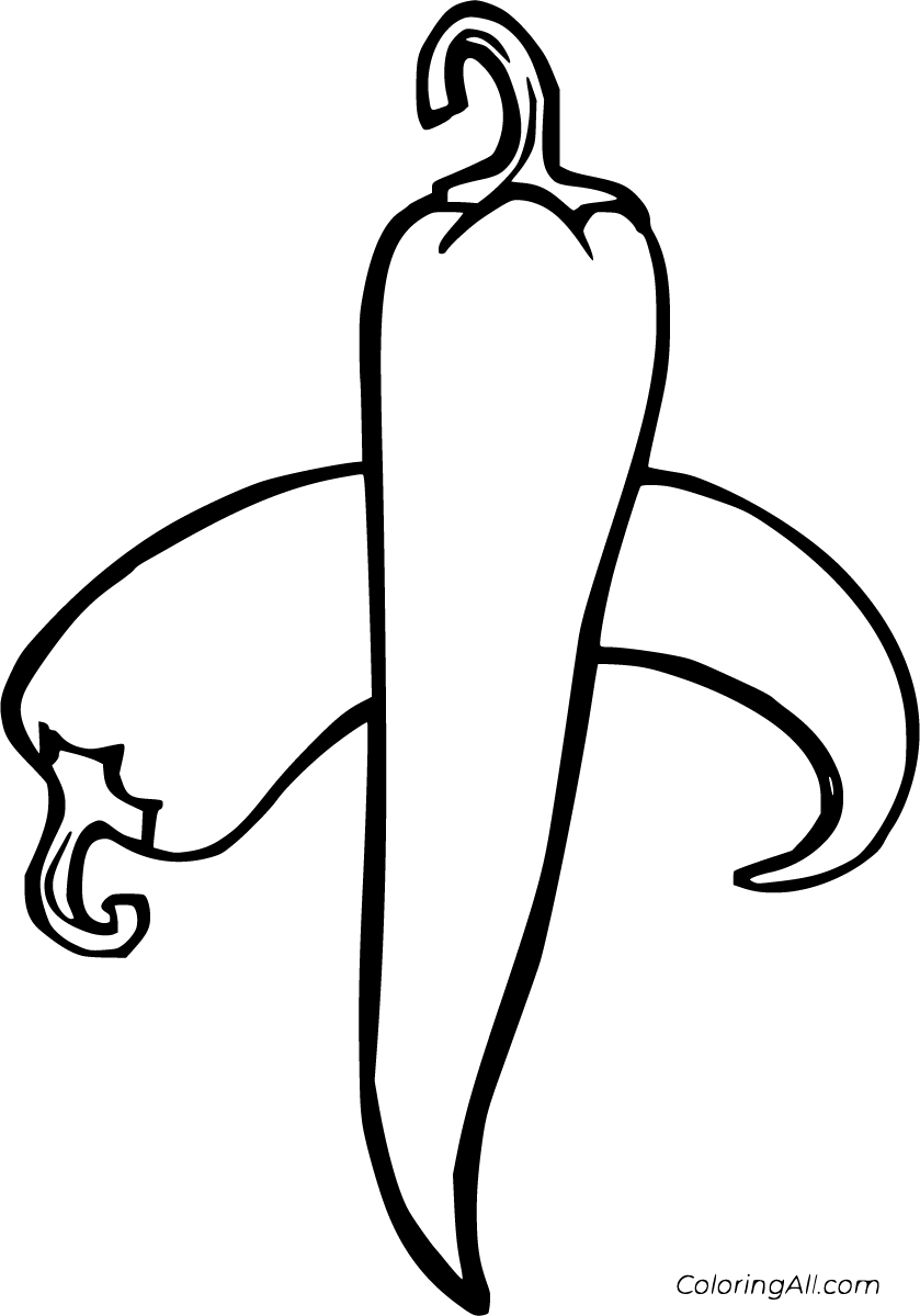 Colorful and free printable pepper coloring pages for all ages