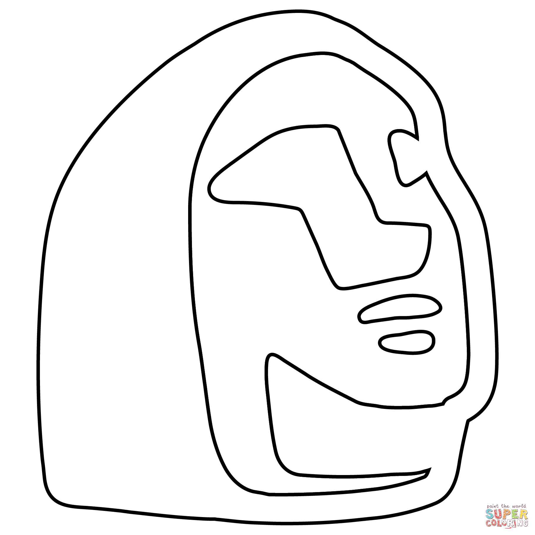 Moai emoji coloring page free printable coloring pages