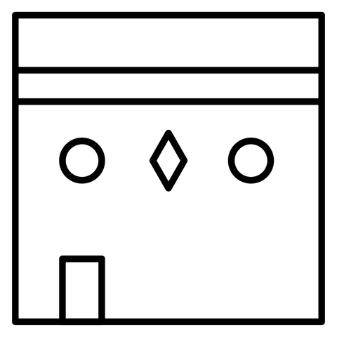 Kaaba emoji coloring page free printable coloring pages