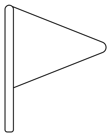 Triangular flag emoji coloring page free printable coloring pages
