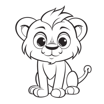 Coloring book for kids with a cute lion using santa hat and scarf in chimney funny christmas christmas animals christmas tree merry christmas png transparent image and clipart for free download