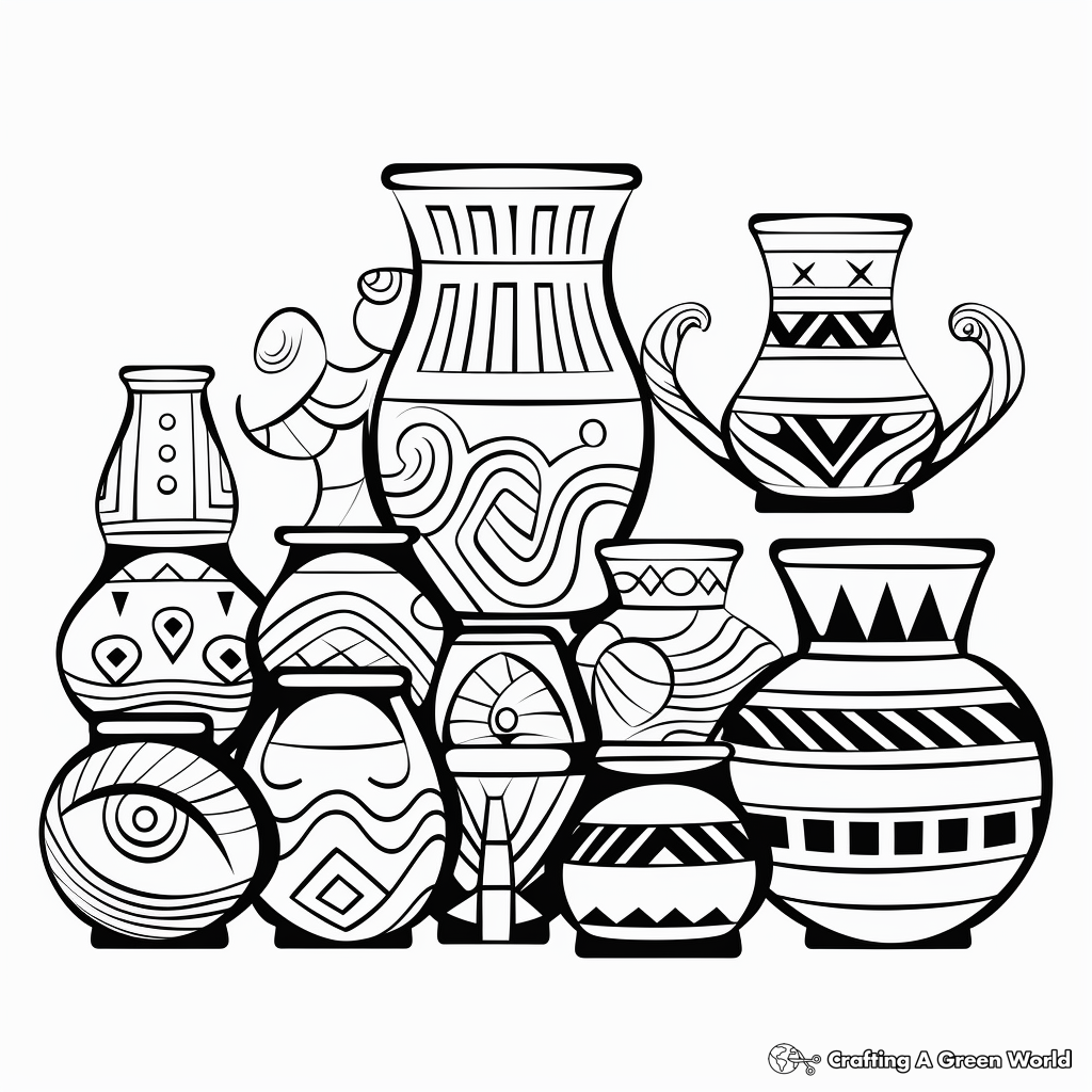 Pottery coloring pages