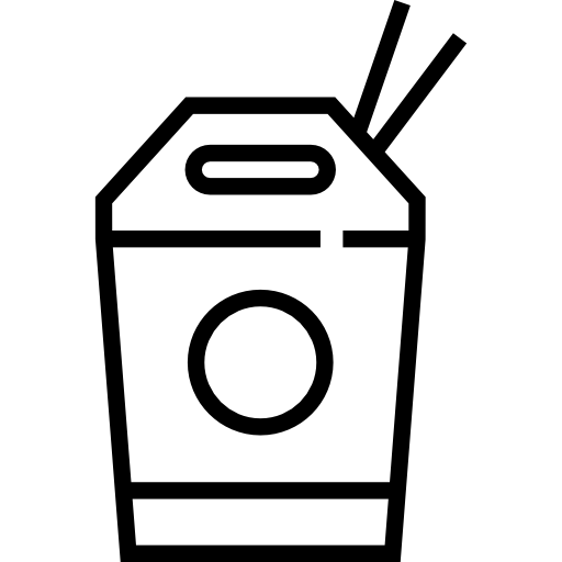 Chinese food detailed straight lineal icon