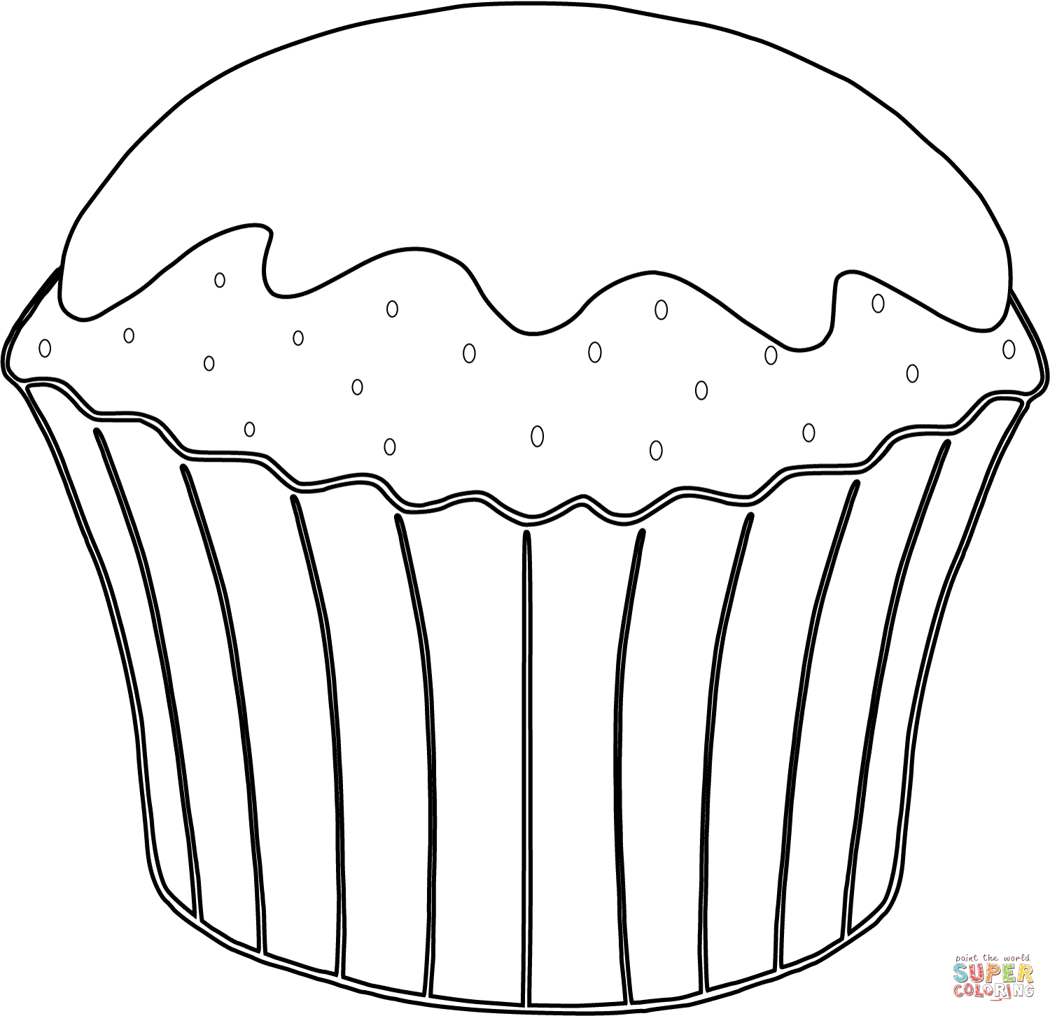 Muffin coloring page free printable coloring pages