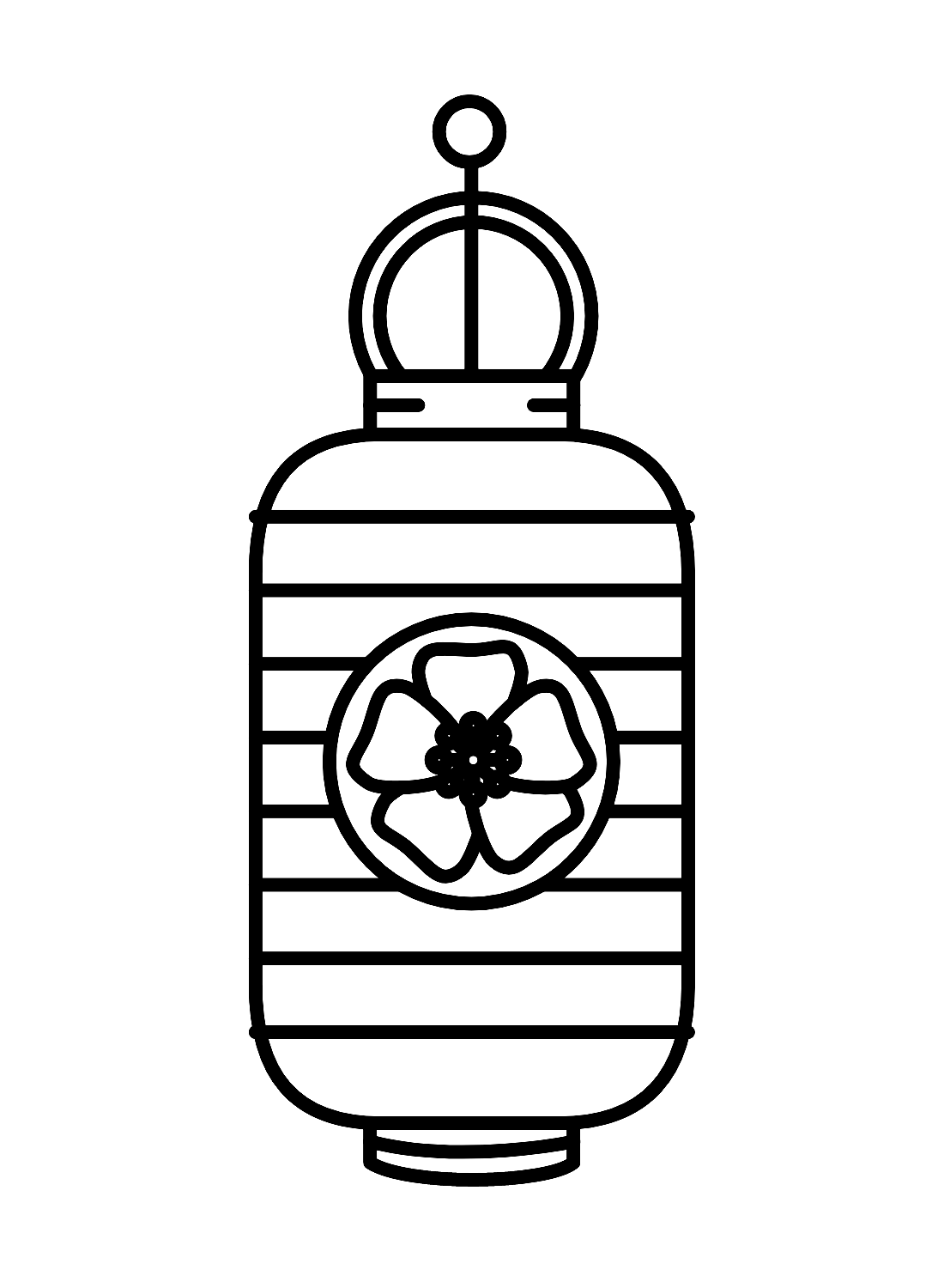 Izakaya lantern coloring page