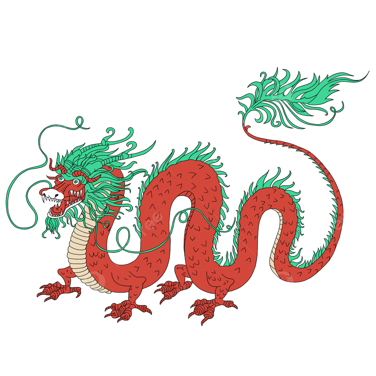 Cartoon chinese dragon clipart transparent background hand painted dragon element dragon year material cartoon hand painted chinese zodiac dragon year of the dragon lunar new year chinese new year png image