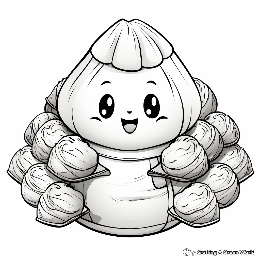 Dumpling coloring pages