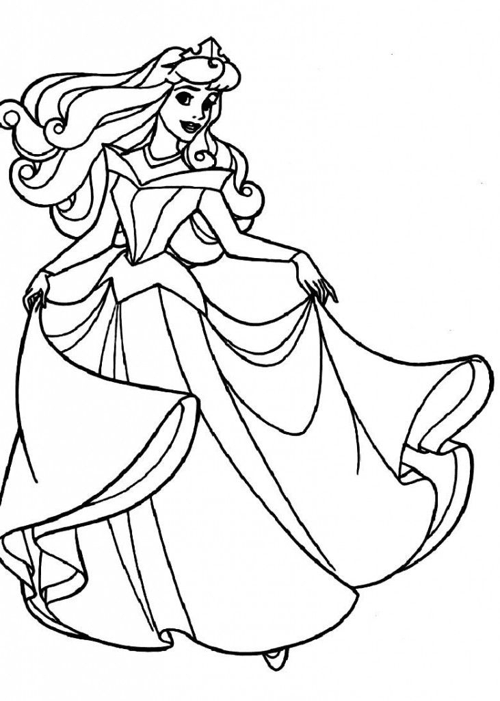Sleeping beauty printable coloring page