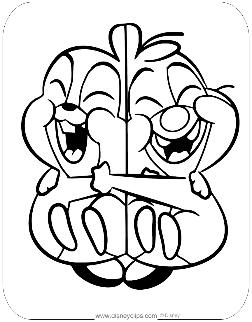 Chip n dale park life coloring pages