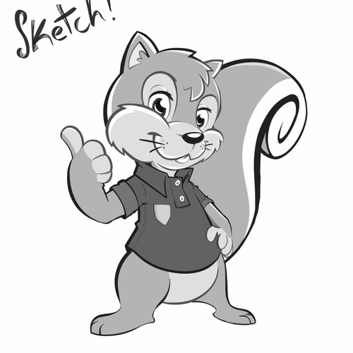 Squirrel mascot for preparatory school character or mascot contest