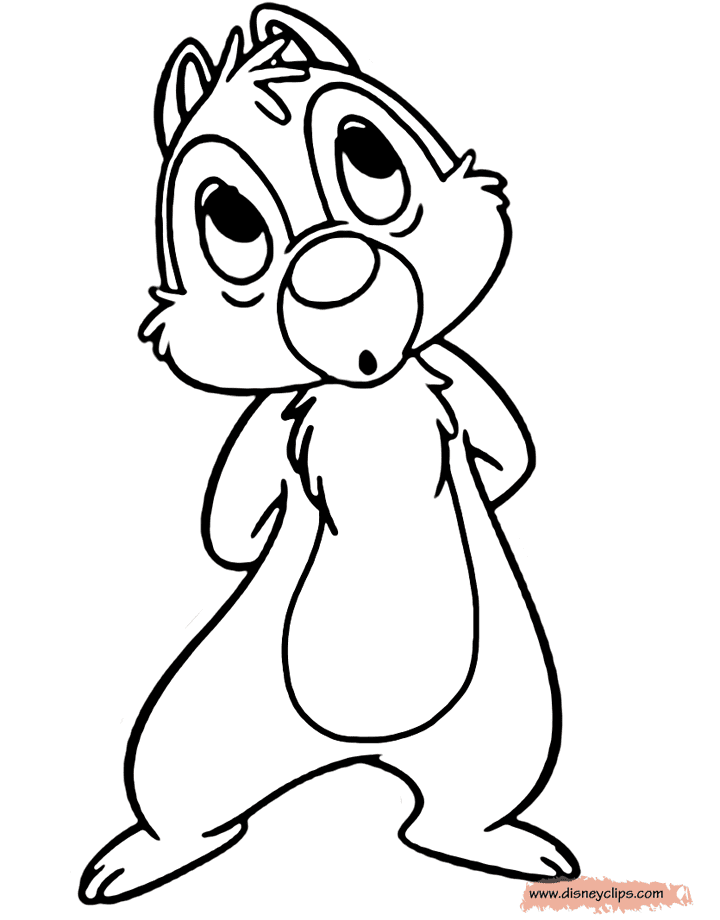 Confused dale coloring page
