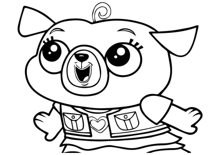 Surprised chip coloring page