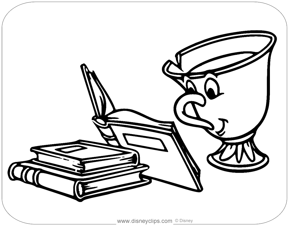 Beauty and the beast coloring pages