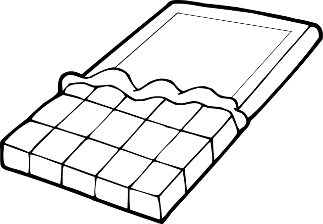 Free chocolate bar coloring page