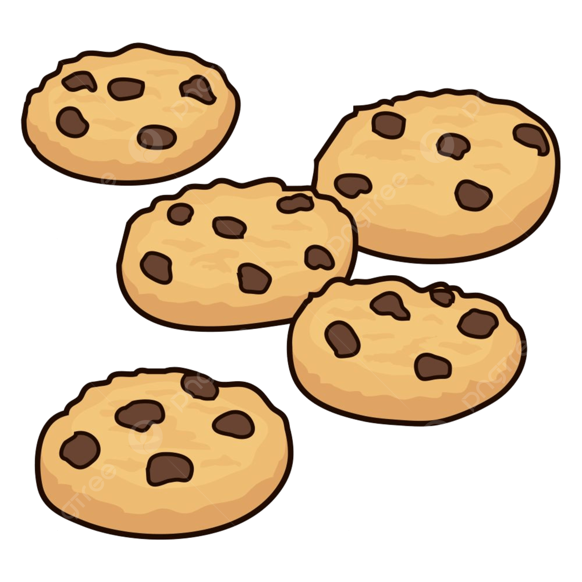 Chocolate chip cookie clipart images free download png transparent background