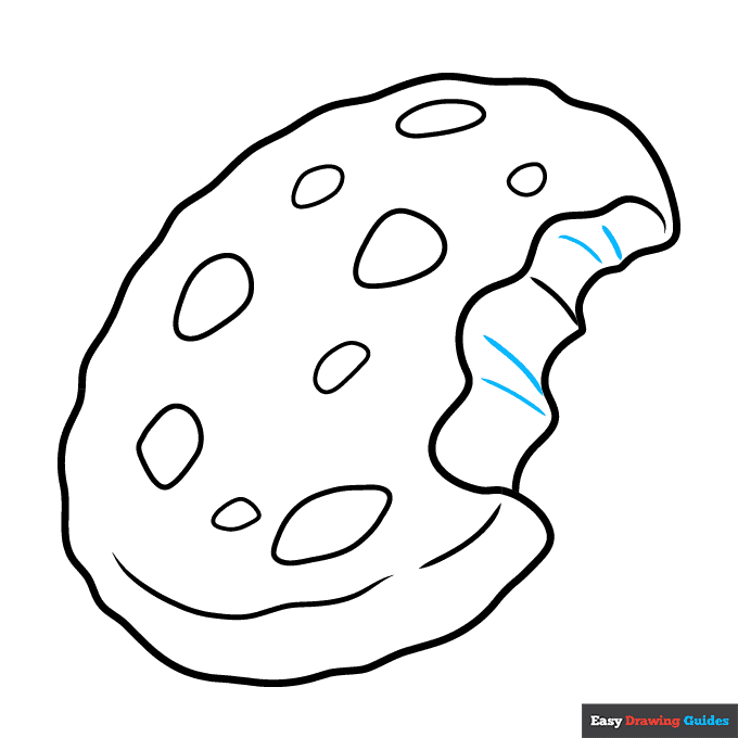 How to draw a cartoon cookie