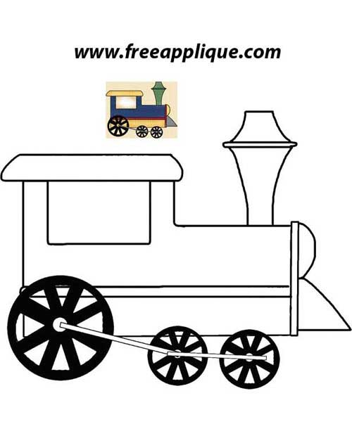Train pattern template applique shape free applique applique templates printable free train template