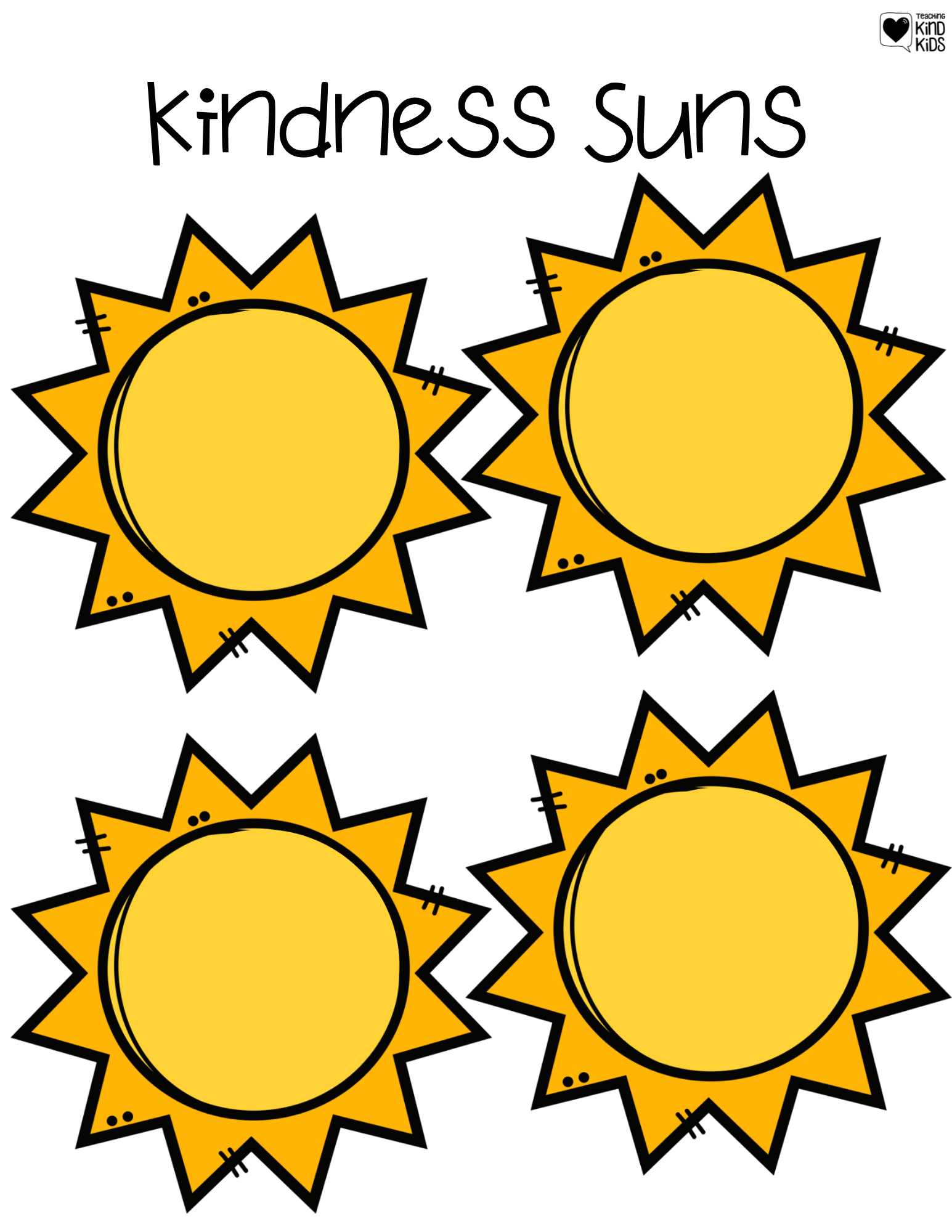 Kindness suns craft and creative writing
