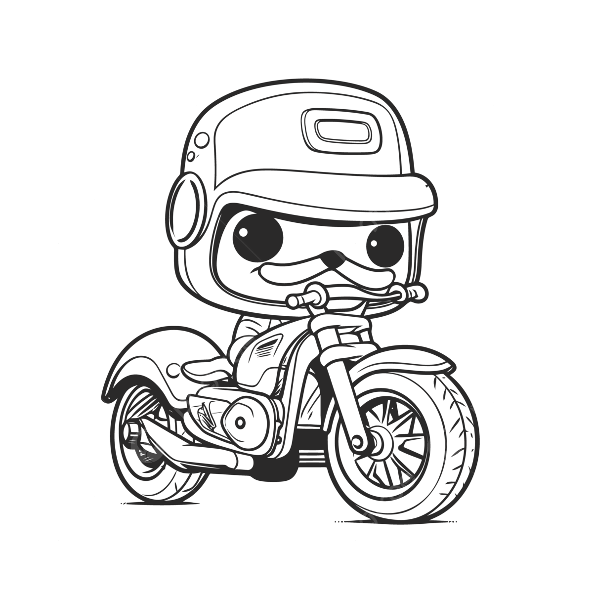 Coloring cartoon of a smiling motorcycle character outline sketch drawing vector chopper drawing chopper outline chopper sketch png and vector with transparent background for free download