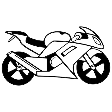Premium vector kids coloring pages moto bike vector illustration eps and image