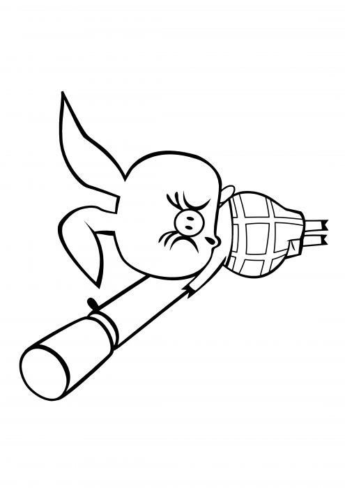 Piglet with a gun coloring pages winnie the pooh coloring pages