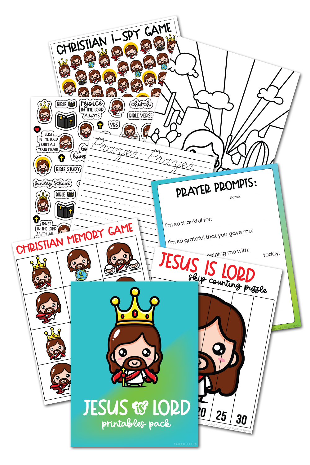 Jesus is lord kids activities pack pages â sarah titus