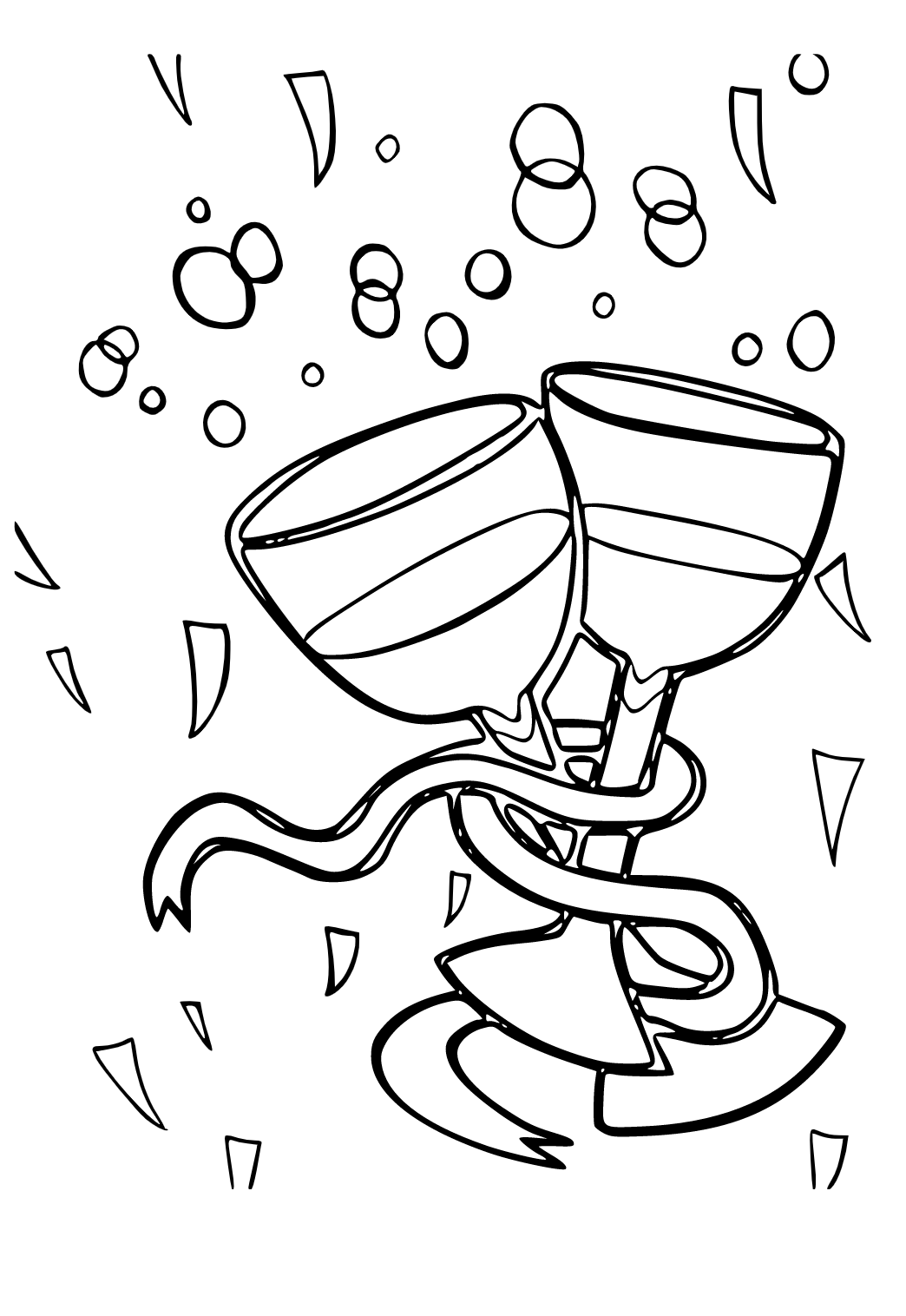 Free printable new year pair coloring page sheet and picture for adults and kids girls and boys