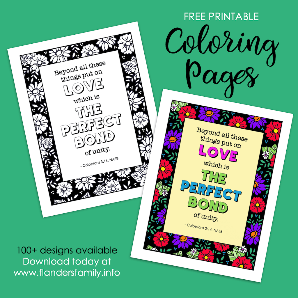 Perfect bond of unity coloring page