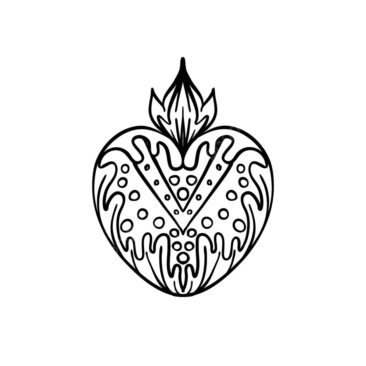 Vector illustration of a heart tattoo in medieval style isolated on a white background vector antique art decorative png and vector with transparent background for free download