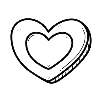 Premium vector valentines day decorated doodle cookie