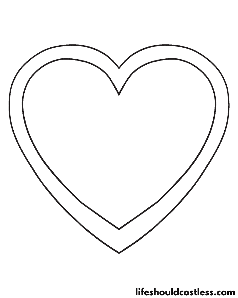 Heart coloring pages free printable pdf templates