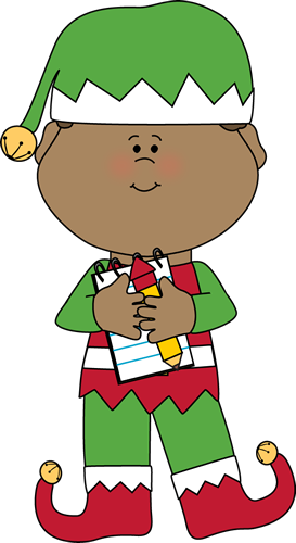 Boy christmas elf clip art
