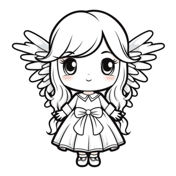 Angels coloring clipart images free download png transparent background