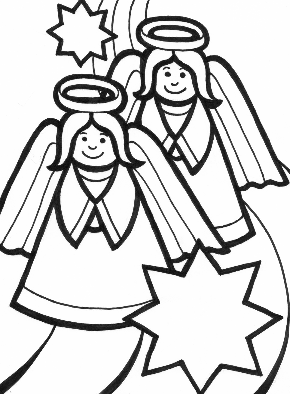 Free coloring pages angels