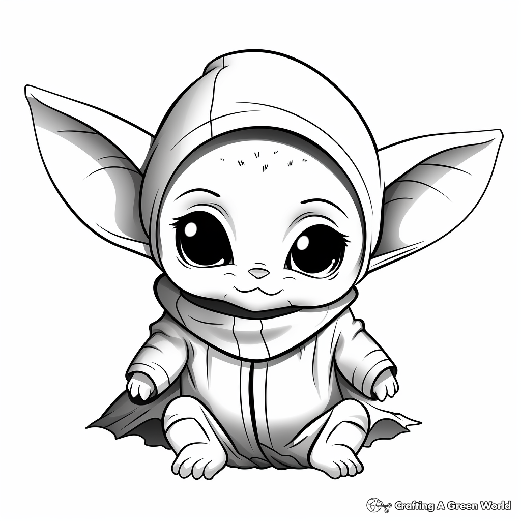 Baby yoda coloring pages