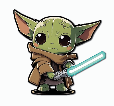Star wars baby yoda vinyl del r window tumbler bumper vinyl dels