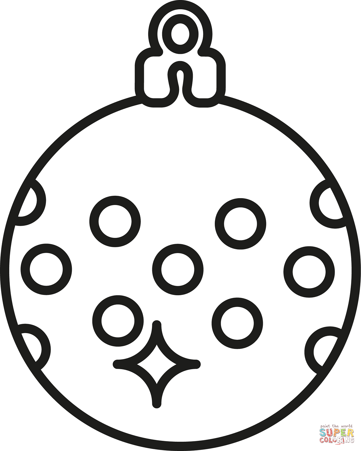 Christmas ornament coloring page free printable coloring pages