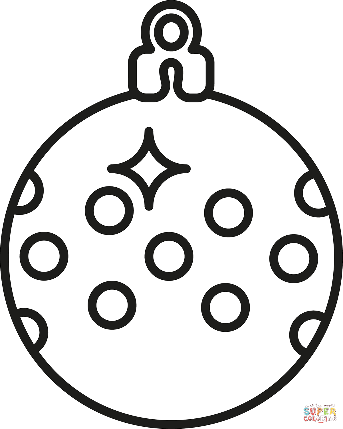 Christmas ornament coloring page free printable coloring pages