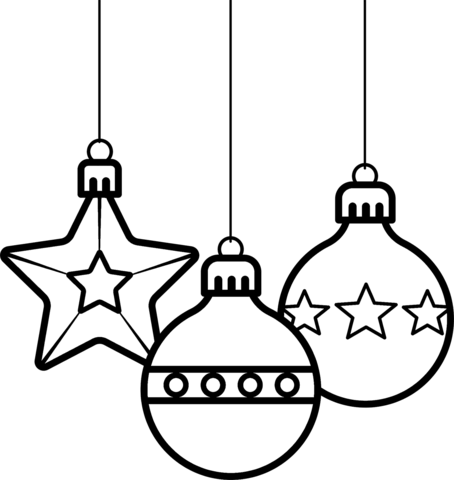 Christmas ornament coloring page free printable coloring pages