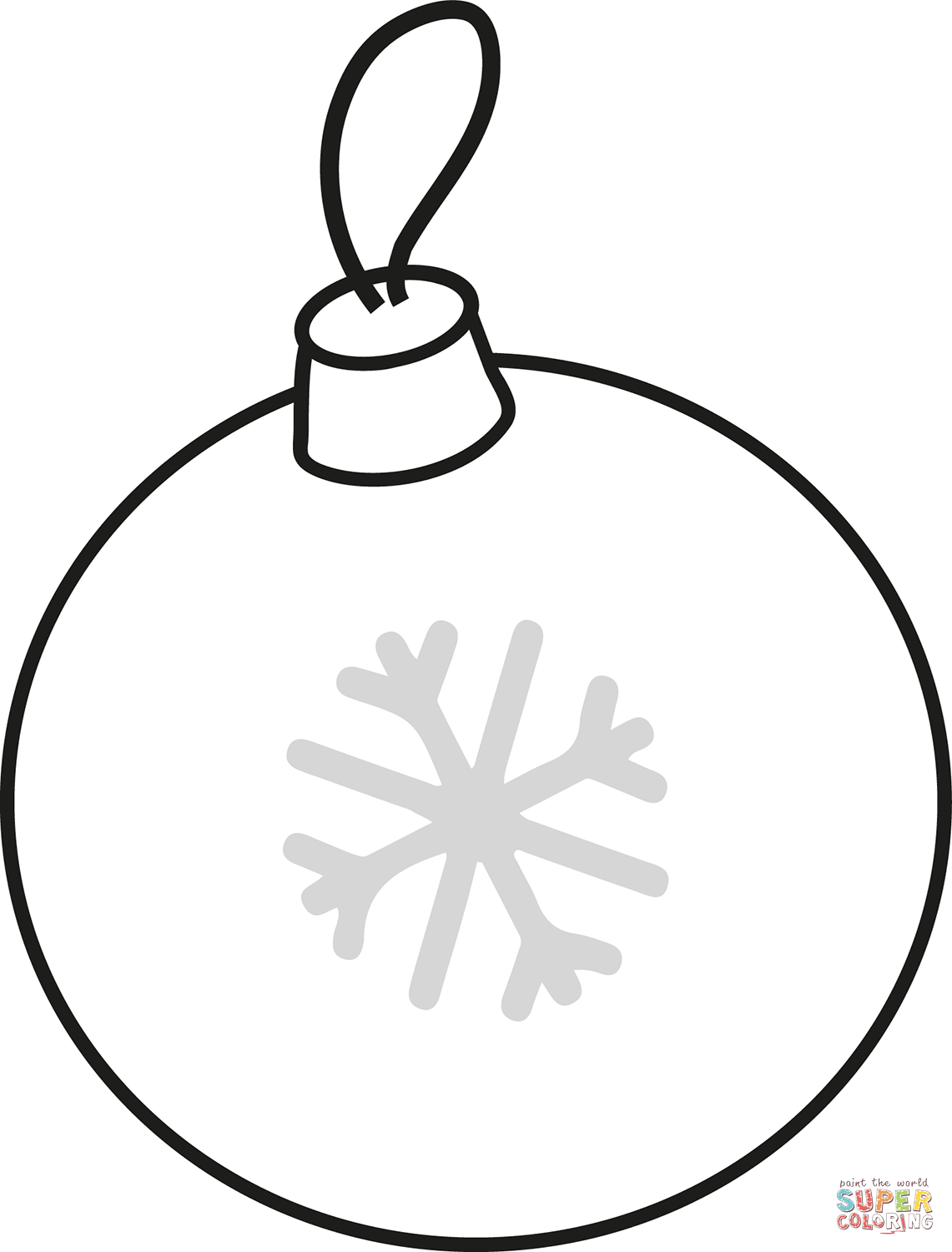 Christmas ornament coloring page free printable coloring pages