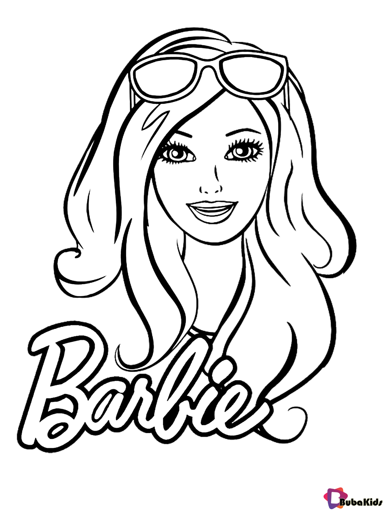 Free download beautiful barbie coloring page for girls bubakids barbie coloring pages barbie coloring barbie drawing