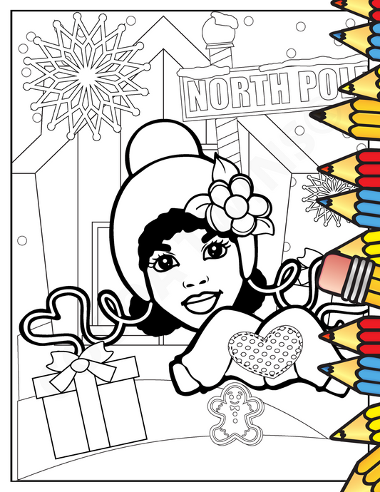 Printable coloring page holiday heart hands â cocoa twins