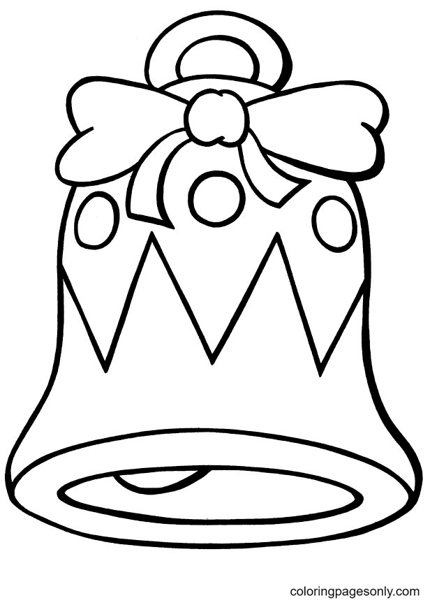 Christmas bells picture coloring page