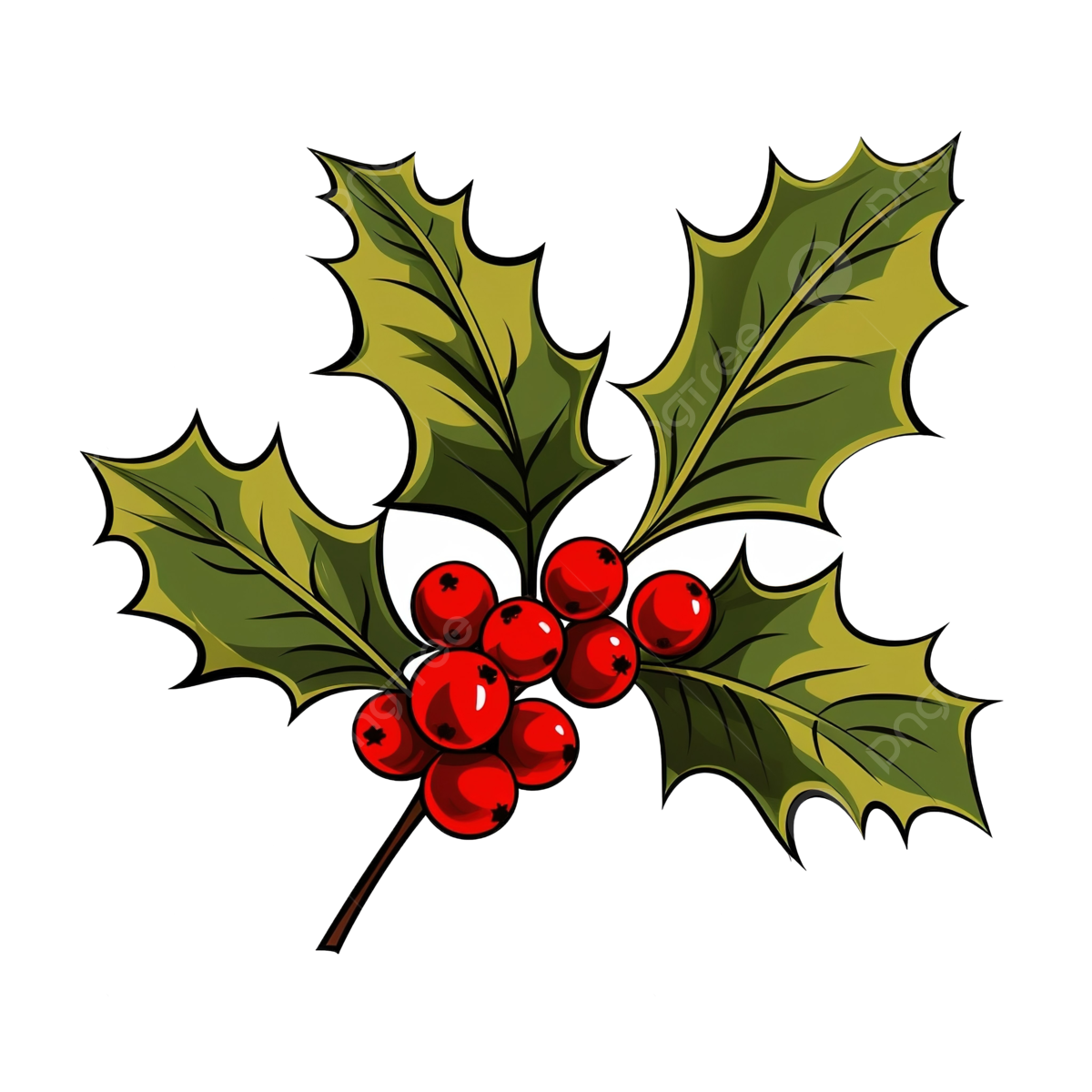 Holly outline png transparent images free download vector files