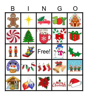 Christmas words bingo cards
