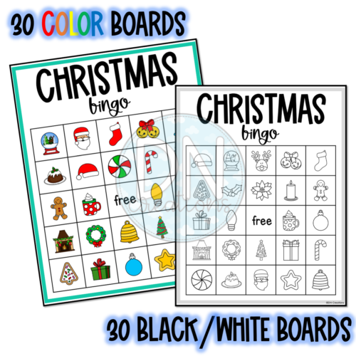 Christmas bingo l christmas games for class christmas party l christmas bingo for students l printable and digital
