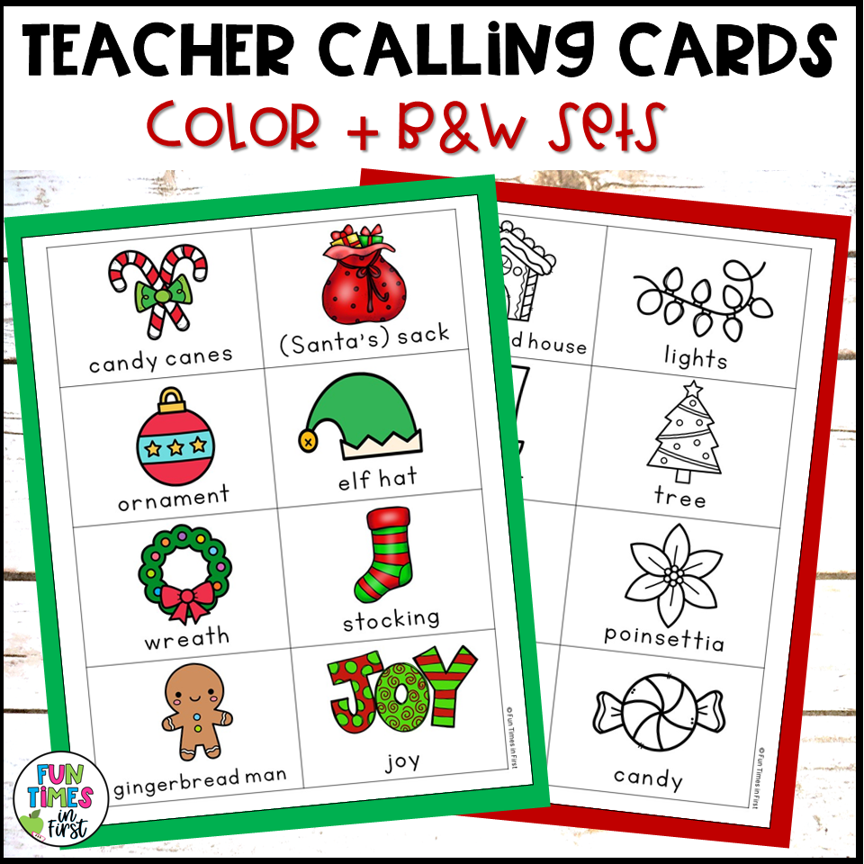 Christmas bingo game holiday vocabulary center activity class party game made by teachers