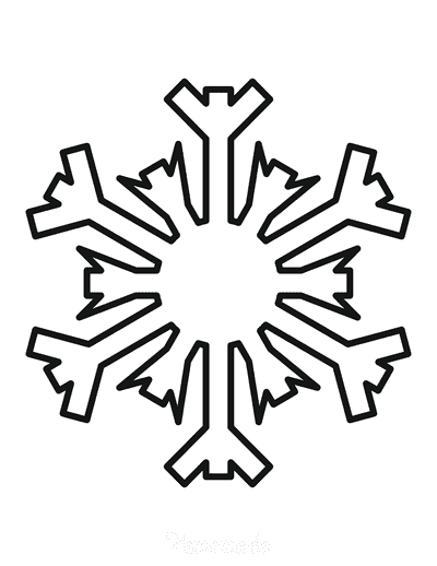 Best snowflake coloring pages free snowflake templates