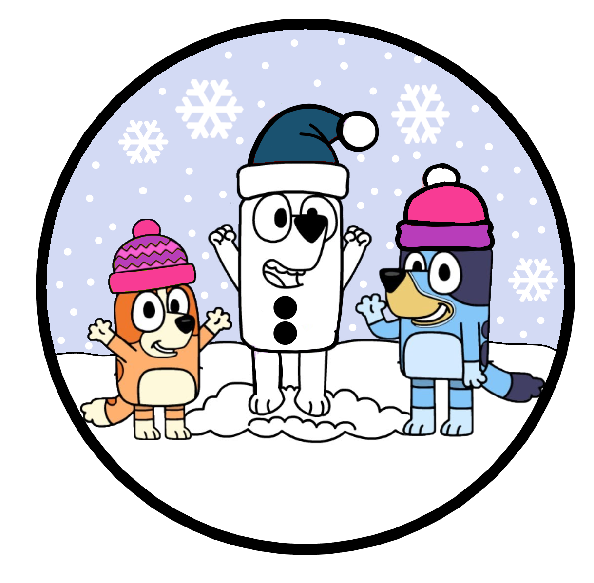 Disney winter snowman door hanger sign decor bluey bingo winter bluey bingo snowman bluey bingo winter door hanger sign bluey bingo hand painted bluey bingo winter decor holiday gift mickey minnie winter